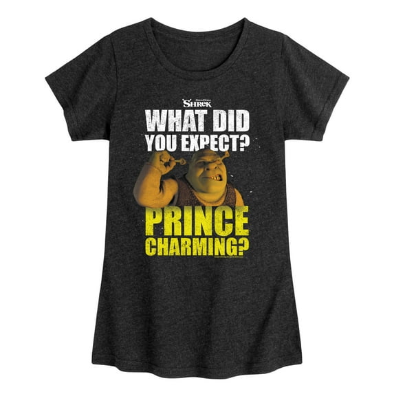 Shrek - What Did You Expect Prince Charming - Toddler & Youth Girls Short Sleeve Graphic T-Shirt