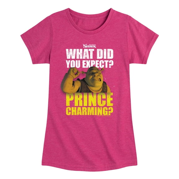Shrek - What Did You Expect Prince Charming - Toddler & Youth Girls Short Sleeve Graphic T-Shirt