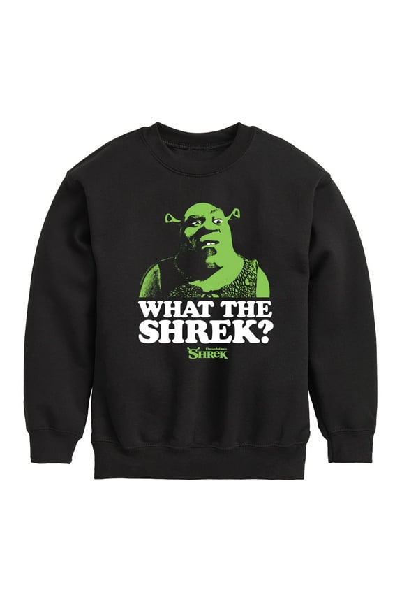 - What The Shrek - Toddler & Youth Crewneck Fleece Sweatshirt