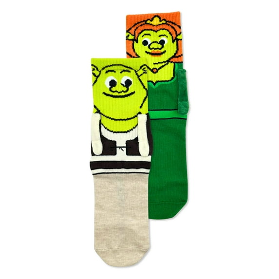 Shrek Women's St. Patrick's Day Magnetic Arms Mid-Crew Socks, 1-Pack, Size 4-10