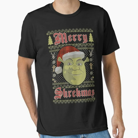 Shrekmas Retro Ogre Sweater Style Funny Holiday Graphic Unisex T-Shirt up to size 5XL