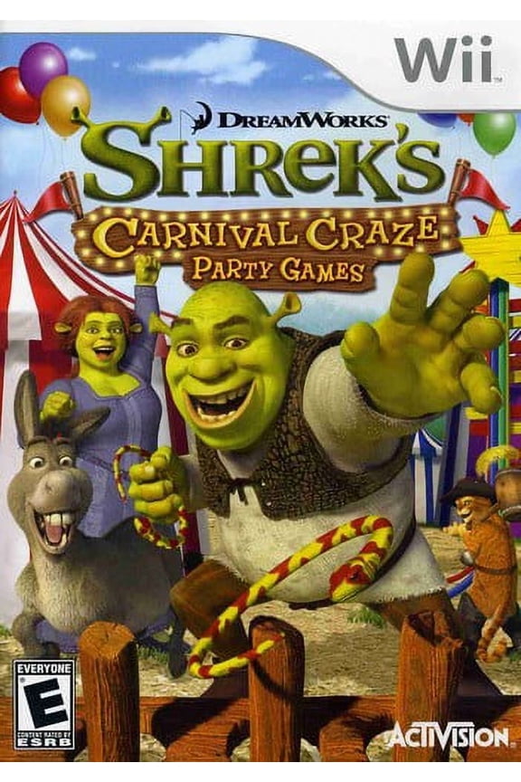 Pre-Owned Shrek's Carnival Craze Nintendo Wii Item and Box Video Game