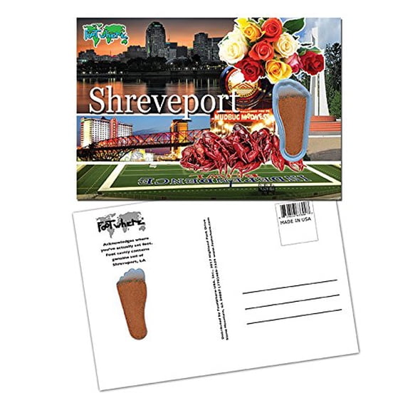 Shreveport FootWhere Souvenir Postcards - 3 Pieces ( SHV - 401)