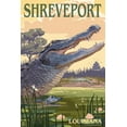thumbnail image 1 of Shreveport, Louisiana, Alligator and Baby (16x24 Giclee Gallery Art Print, Vivid Textured Wall Decor), 1 of 3