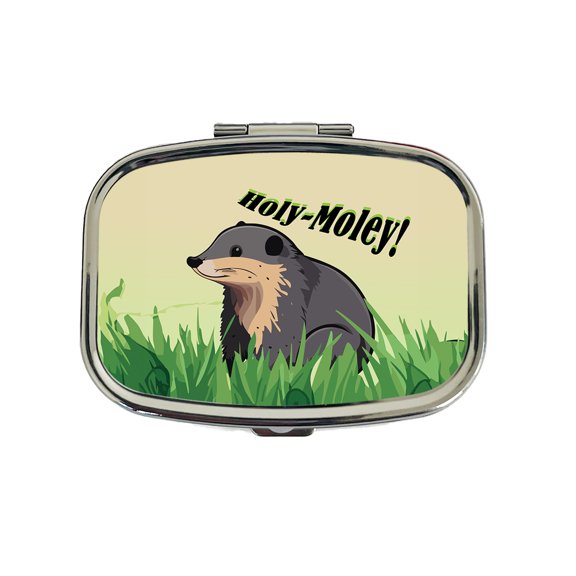 Shrew Mole Holy Moley Funny Animal Small Travel Handbag Pill Box Case