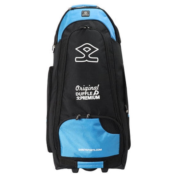 Shrey Original Pro Premium Duffle Wheelie Cricket Bag - Black & Blue