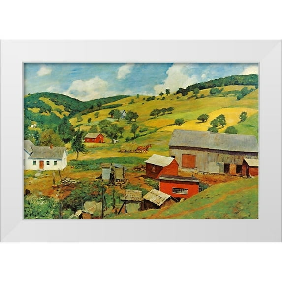 Shreyvogel, Charles 18x13 White Modern Wood Framed Museum Art Print Titled - Shreyvogel Farm