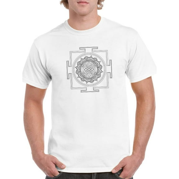 Shri Yantra T-Shirt Men -SPIdeals Designs, Male Large