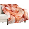 thumbnail image 1 of Shrimp Blanket Red Seafood Prawn Realistic Print Soft Cozy Lightweight Throw Blanket for Kids Boys Girls Women Men Bedroom Living Room Dorm Chair Sofa Travel 40x50in, 1 of 5