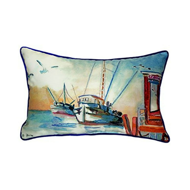 Shrimp Boat Large Indoor Outdoor Pillow 16x20