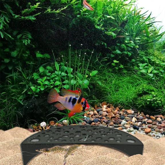 Aquarium Shrimp Breeding Cave, Black Plastic Fish and Shrimp Shelter Hideout for Fish Tanks and Aquatic Habitats, Safe Breeding and Hiding House