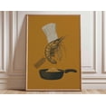 thumbnail image 1 of Shrimp Chef Wall Art Print, Unframed Paper Poster 11x14in, 1 of 4