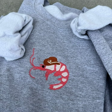 Shrimp Cowboy Embroidered Sweatshirt