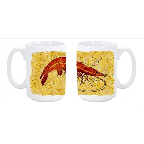 Shrimp Dishwasher Safe Microwavable Ceramic Coffee Mug 15 oz.