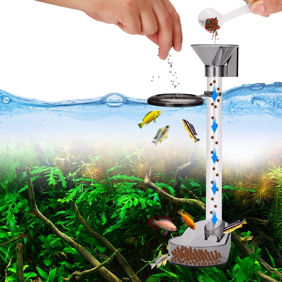 Shrimp Feeding Dish Set, Aquarium Fish Feeder Tube Kit Clear Durable Fish Shrimp Feeding Tube with Feeding Ring, Cleaning Brush for Fish Tank