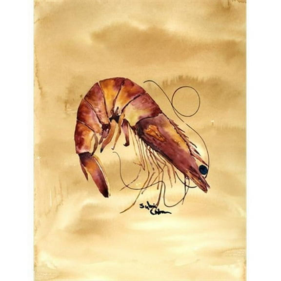 Shrimp Flag Canvas House Size 28 x 40 in.