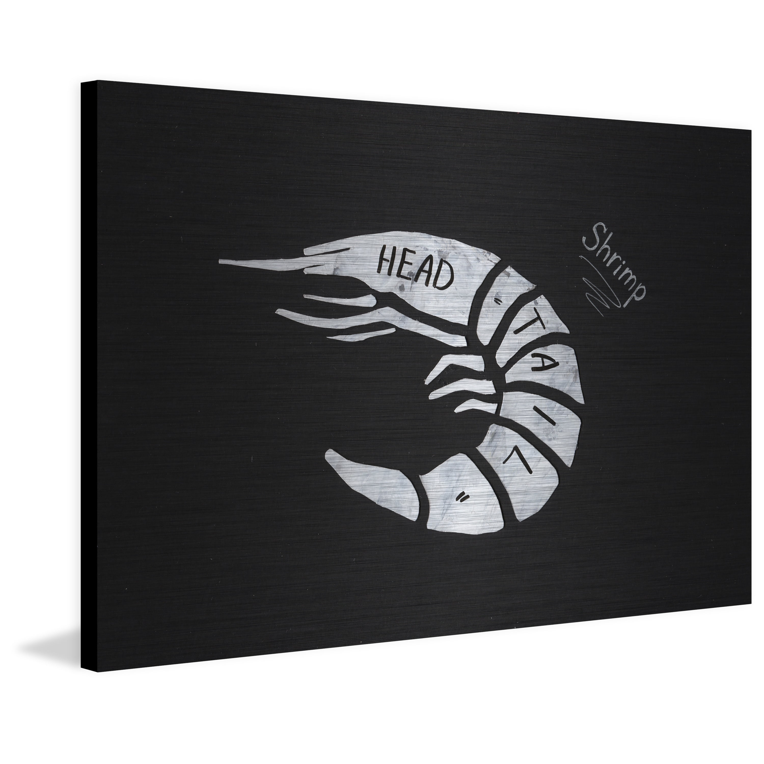 "Shrimp Formation" Painting Print on Brushed Aluminum