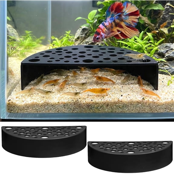 Shrimp Hides for Aquarium, ABS Plastic Aquarium Cave Shelters for Small Fish Shrimps Tunnel House with Multiple Holes for Fish Tank Decor Accessories