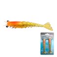 thumbnail image 1 of Shrimp Lure, Sinking Soft Plastic Realistic Design Ironclad Style Bionic Weighted Prawn Bait Artificial Tackle of Bass Redfish Saltwater Fishing 4.53 in 10 g 2 Pack, 1 of 4