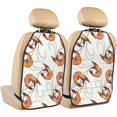 thumbnail image 1 of Shrimp No.9030 Car Back Seat Protector Cover 2 Pack Kick Mats Back Seat Protector for Kids + Pocket Storage Organizer Universal Fit Car Seat Back Protectors, 1 of 5