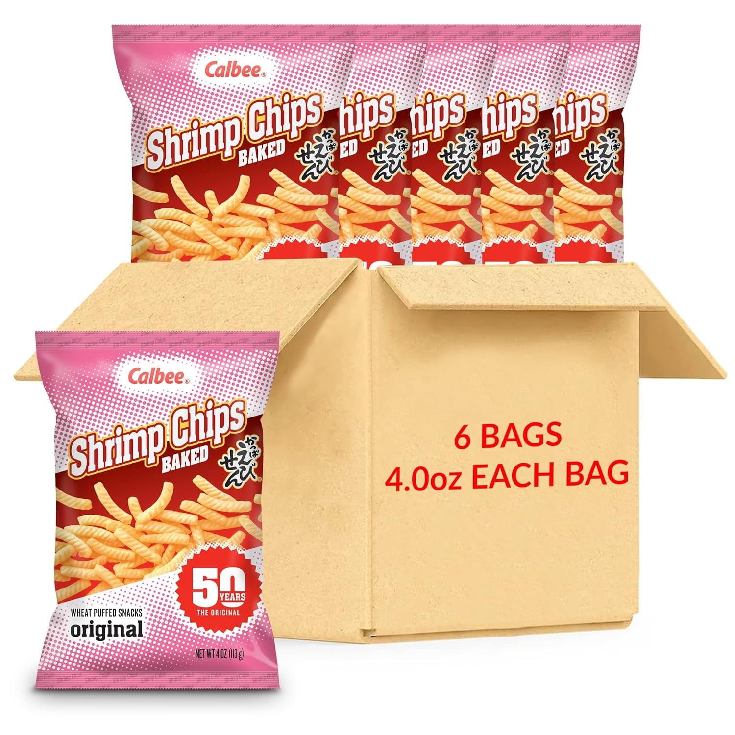 Shrimp (Original, 4.0 oz) Japanese Made Wih Real WildCaugh Shrimp