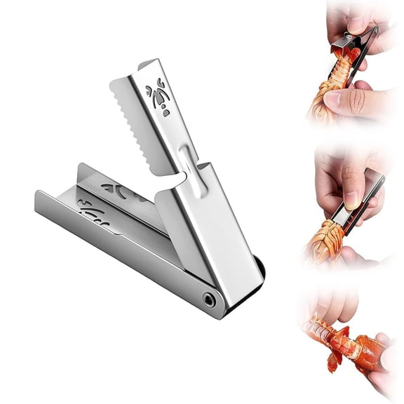 Shrimp Peeler Stainless Steel Crayfish Shell Opener Seafood Tool Handheld Kitchen Gadget Shrimp Lobster Crustacean Shelling Home Seafood Prep Countertop Kitchen Countertop Kitchen Countertop Decor