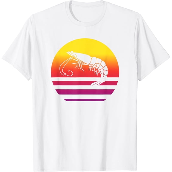 Shrimp Retro Style Vintage T-Shirt