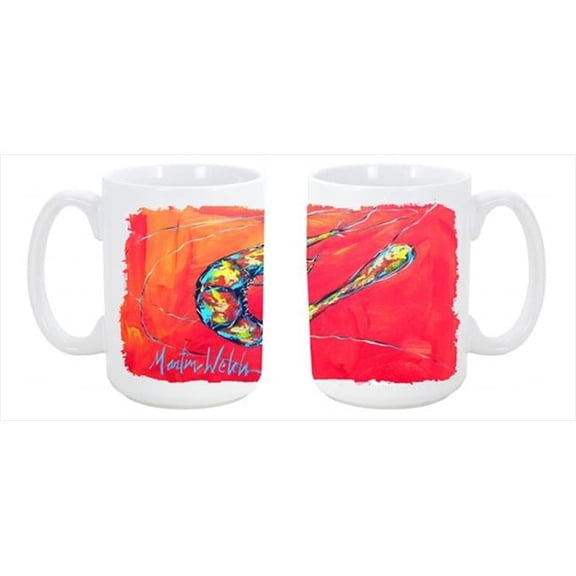 Shrimp Seafood Three Dishwasher Safe Microwavable Ceramic Coffee Mug 15 oz.