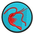 thumbnail image 1 of Shrimp Solid Applique Multi-Color Embroidered Iron-On Patch - 2.5 Inch Small, 1 of 5