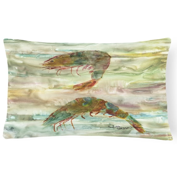 Shrimp Sunset Canvas Fabric Decorative Pillow