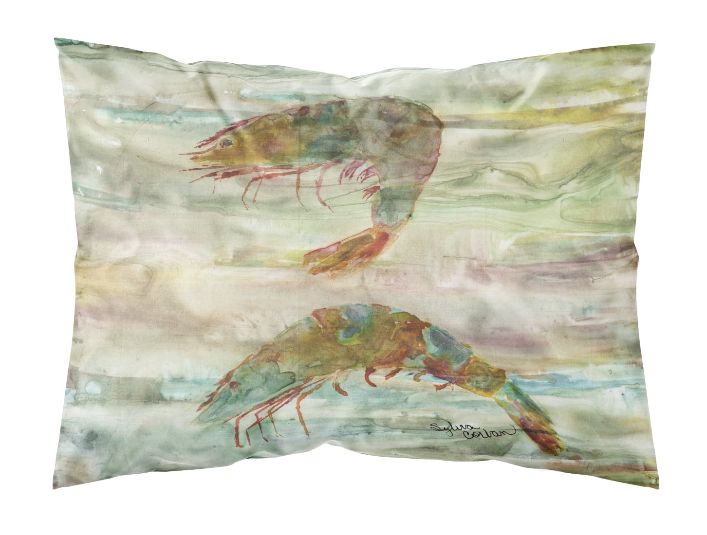 Shrimp Sunset Fabric Standard Pillowcase