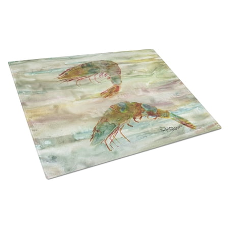 Shrimp Sunset Glass Cutting Board Large