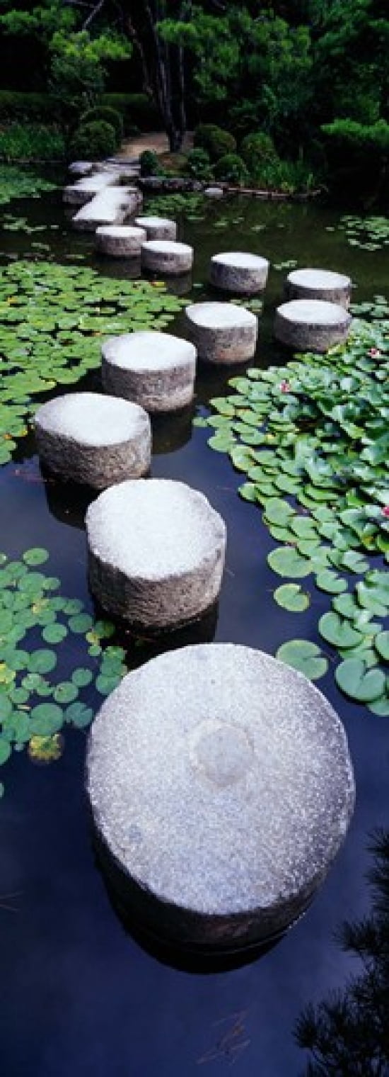 Shrine Garden Kyoto Japan Canvas Art - Panoramic Images (36 x 13)
