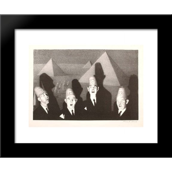 Shrine Quartet 20x24 Framed Art Print by Grant Wood