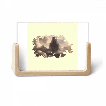 Shrine Temple Mountain Photo Wooden Photo Frame Tabletop Display