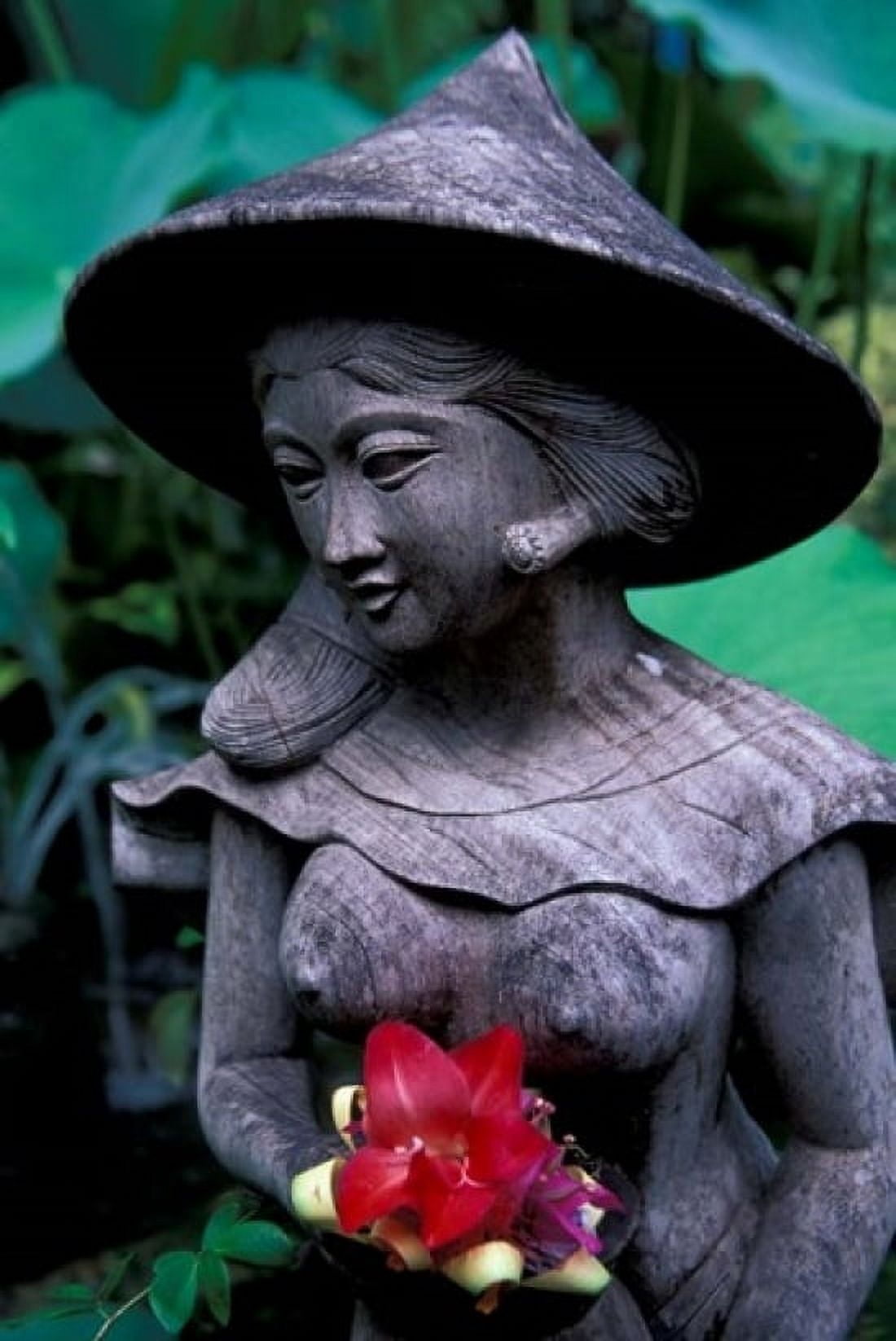 Shrine of Buddha with Flower Decoration Bali Indonesia Canvas Art - Keren Su DanitaDelimont (24 x 36)