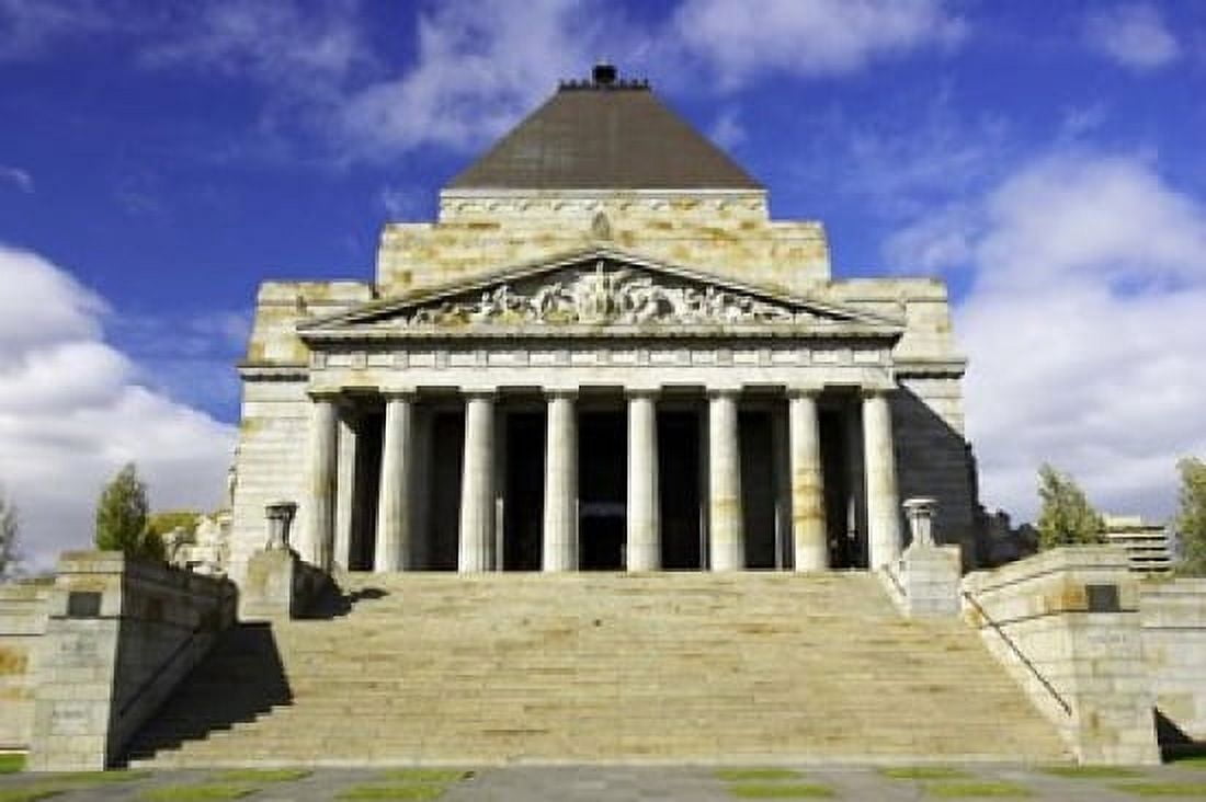 Shrine of Remembrance Melbourne Victoria Australia Canvas Art - David Wall DanitaDelimont (26 x 17)