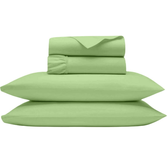 Shrinita 400 Thread Count Organic Cotton Bedsheet 4 PC Full-XL Sage 22" Deep Pockets