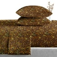 thumbnail image 1 of Shrinita 500 Thread Count Organic Cotton Bedsheet 4 PC Queen Leopard Print 28" Deep Pockets, 1 of 7