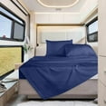 thumbnail image 1 of Shrinita 700 Thread Count Egyptian Cotton 15" Deep Pocket 58”x80” RV Full XL Mediterranean Blue Bedsheet, 1 of 8
