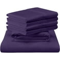 thumbnail image 1 of Shrinita 700 Thread Count Organic Cotton Bedsheet 6 PC Twin Plum 28" Deep Pockets, 1 of 7