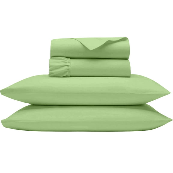 Shrinita 800 Thread Count Organic Cotton Bedsheet 4 PC King Sage 22" Deep Pockets