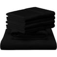 thumbnail image 1 of Shrinita 800 Thread Count Organic Cotton Bedsheet 6 PC Short King Black 12" Deep Pockets, 1 of 7