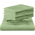 thumbnail image 1 of Shrinita 800 Thread Count Organic Cotton Bedsheet 6 PC Short King Sage 12" Deep Pockets, 1 of 7