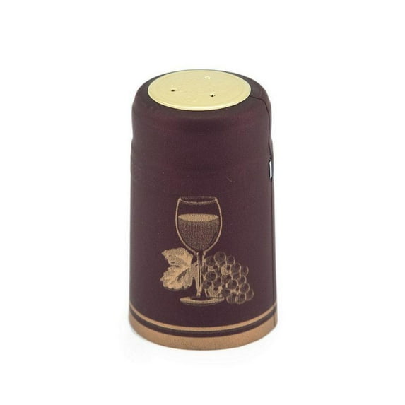 Shrink Cap | Burgundy Cup (100/Pack)