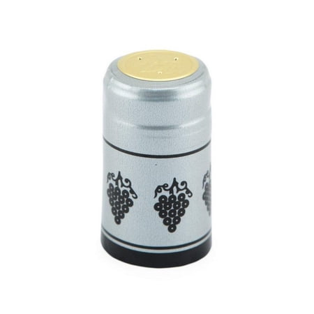 Shrink Cap | Silver/Black Grapes (100/Pack)*