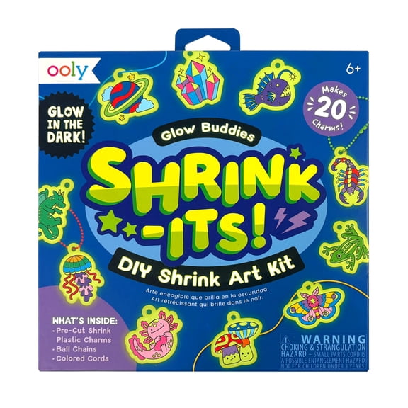 OOLY Shrink-Its! DIY Shrink Art Kit Glow Buddies