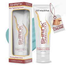 Shrink Toning Lotion - Heat Activated Cellulite Cream and Firming Body Lotion for Women and Men - Body Cream for Stomach, Tummy, and Body - with Caffeine, Vitamin E, Skin Tightening Body Cream (8oz)