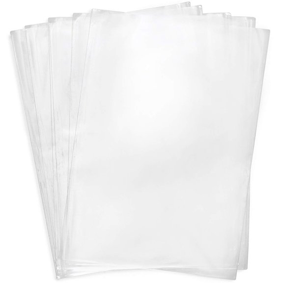 Shrink Wrap Bags,100 Pcs 7x10 Inches Clear PVC Heat Shrink Wrap for Packaging Book, Film DVD/CD, Candles,Bottles and Homemade DIY Projects