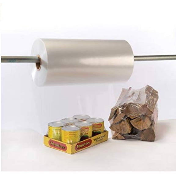 Shrink Wrap Bundling Film Roll, 20" x 4200', 2-Mil 3-Layer Polyethylene Blend, Wound on 3" Core - Single Roll